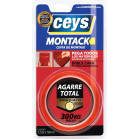 CEYS MONTACK A.T. INMEDIATO CINTA DOBLE CARA BLISTER 2.5MTX19MM