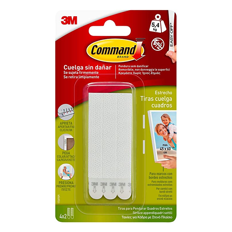 TIRAS COMMAND CUADROS 3M 8TIRAS 5,4KGS