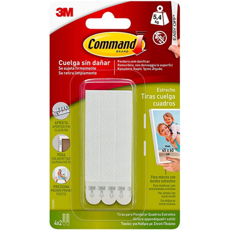 TIRAS COMMAND CUADROS 3M 8TIRAS 5,4KGS