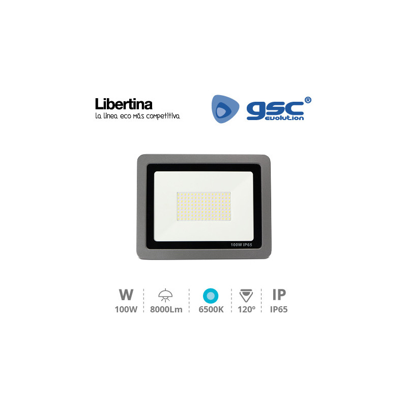 PROYECTOR LED 50W 6500K IP65 Gris - Libertina