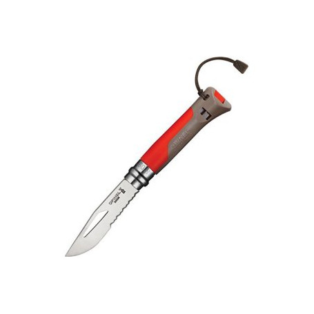 NAVAJA OPINEL INOX OUTDOOR SENDERISMO ROJA Nº8