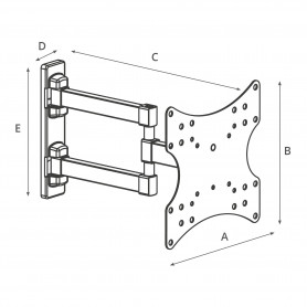 SOPORTE TV TELEVISION 23-42" DOBLE GIRATORIO