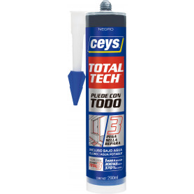 POLIMERO CEYS TOTAL TECH NEGRO CARTUCHO 290ML