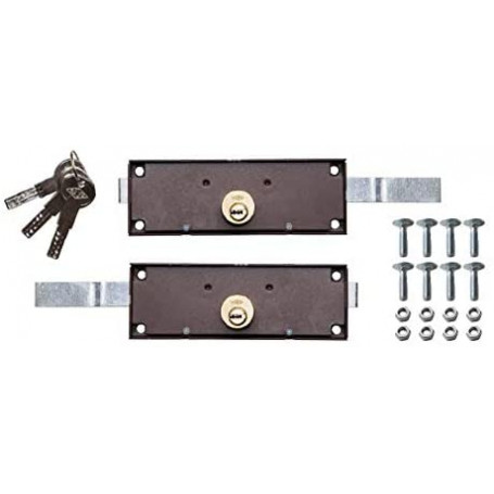 CERRADURA CAYS PUERTA ENROLLABLE LATERAL( JUEGO 2 UNID MISMA LLAVE)