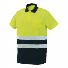 POLO A.V. 8584 AZUL MARINO/AMARILLO TALLA XXL