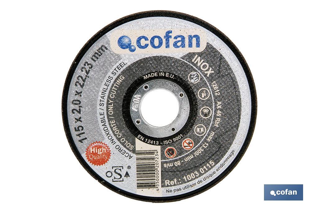 Disco de corte personalizado de acero inoxidable 1.5 Mm-cualquier diámetro hasta 100 mm