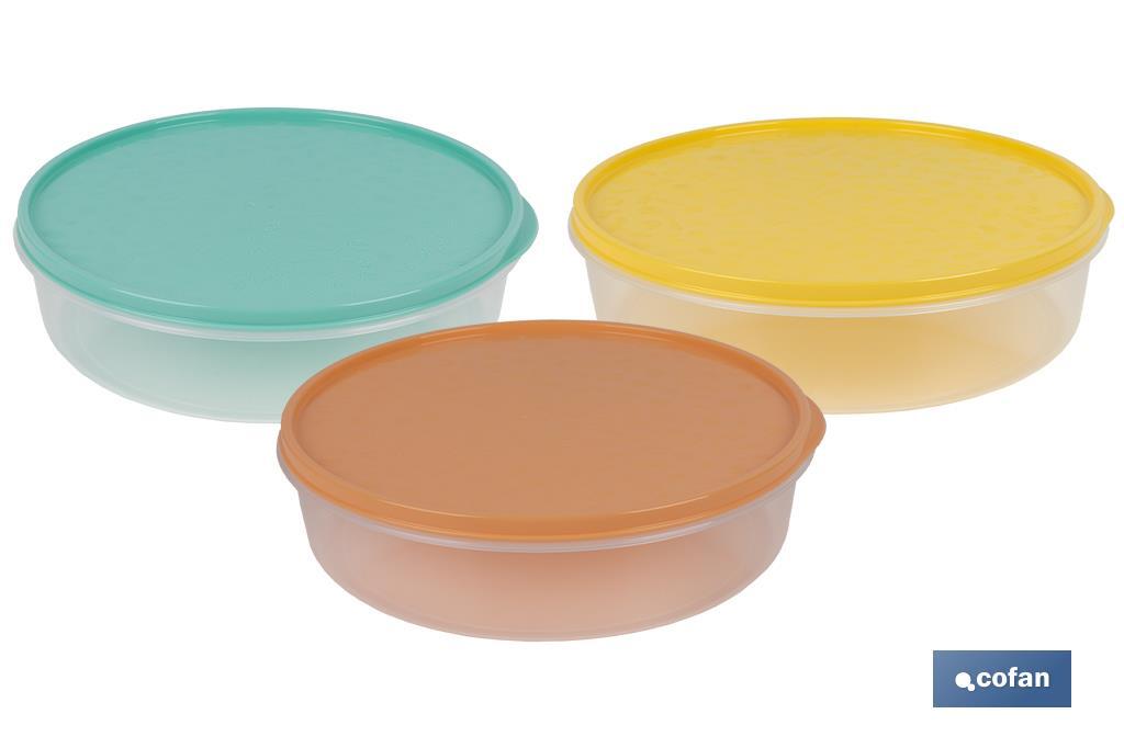 FIAMBRERA TORTILLA REDONDA NARANJA  24.5X6.5cm venta unitaria