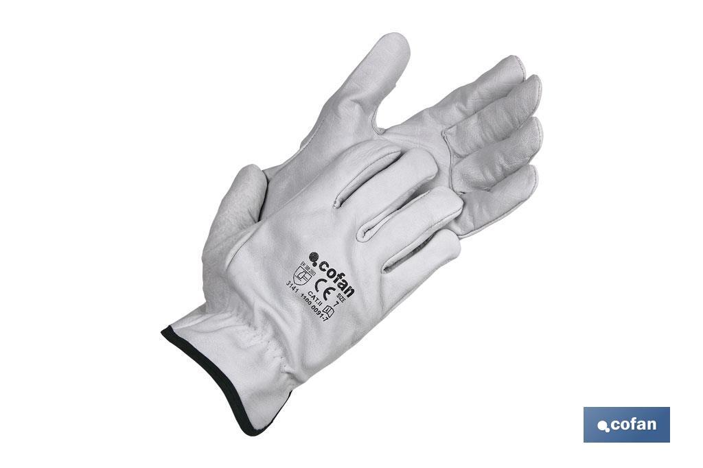 GUANTES PIEL VACUNO GRIS T-9 (PACK: 12 UDS) GUANTES PIEL VACUNO GRIS T-9 (PACK: 12 UDS)