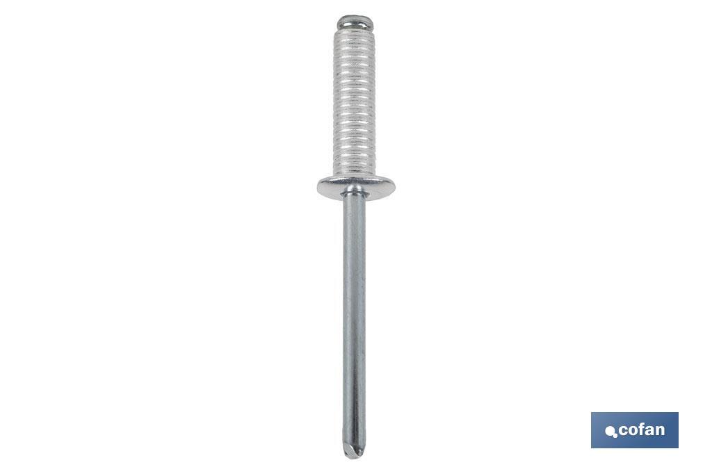 REMACHE ALUMINIO RANURADO 4 X 8 MM (PACK: 1000 UDS)
