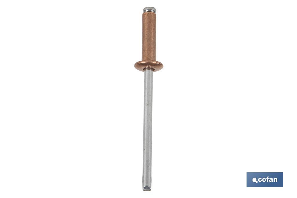 REMACHE COBRE ACERO 4,8 X 10 MM (PACK: 500 UDS)