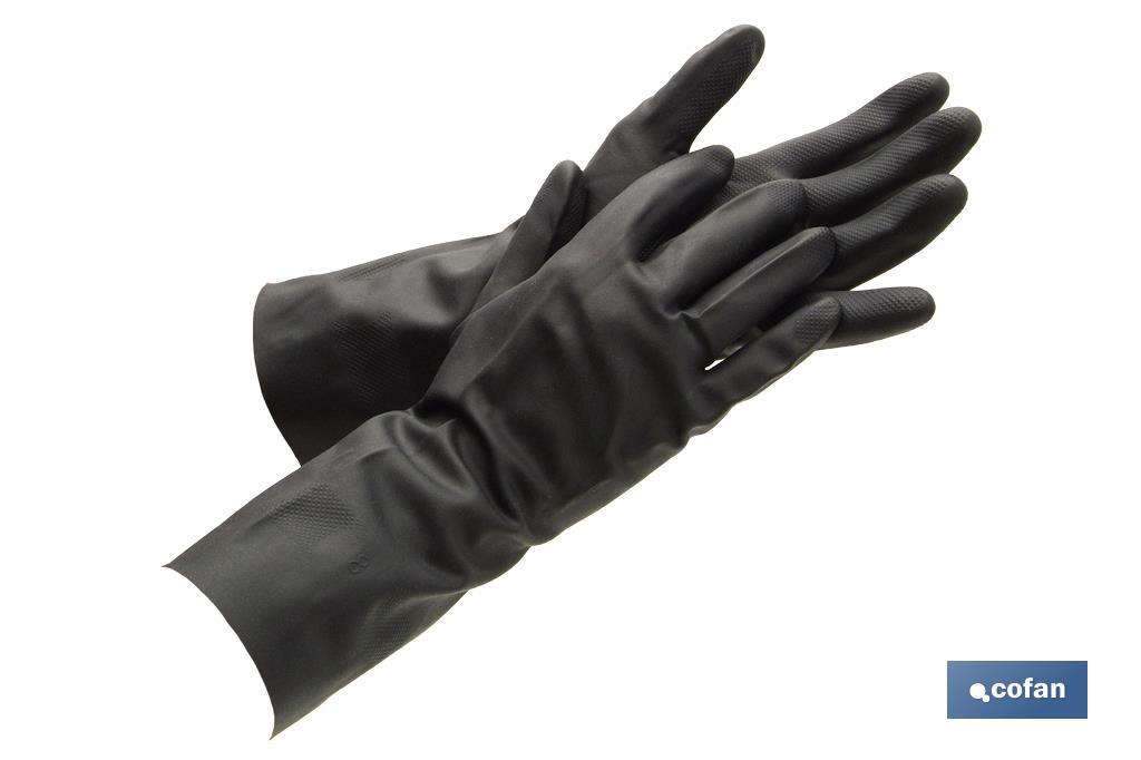 GUANTE NEGRO NEOPRENO 100% T 8 (PACK: 12 UDS)