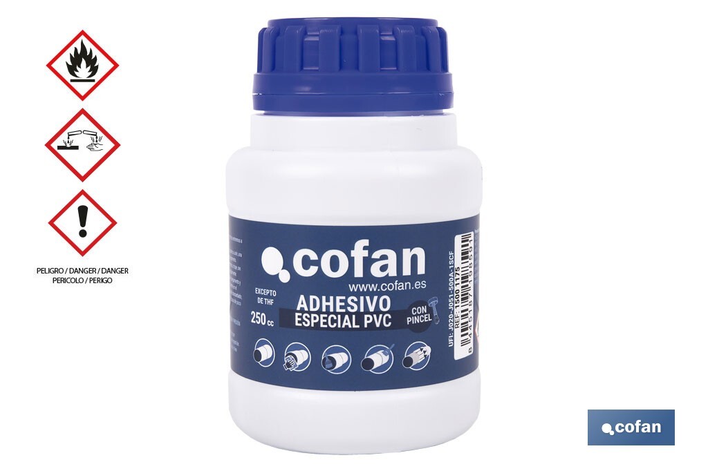 ADHESIVO PARA PVC 250 ML AGUA POTABLE (PACK: 1 UDS)