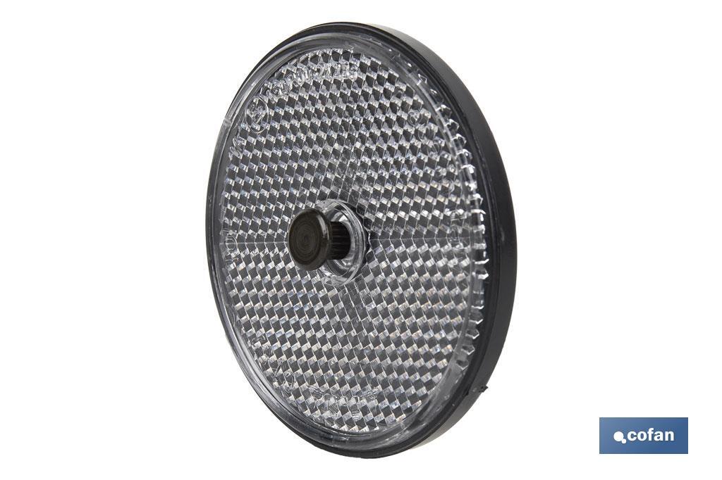 CATADIÓPTRICO REDONDO BLANCO Ø 60 MM CON TORNILLO (PACK: 1 UDS)