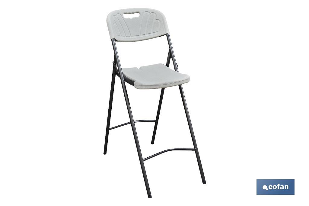 SILLA ALTA PLEGABLE BLANCA  ALTURA ASIENTO 74 cm venta unitaria (PACK: 1 UDS)