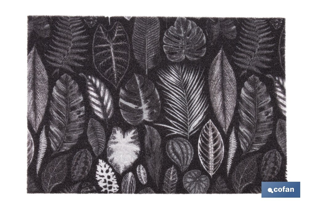 FELPUDO ESTAMPADO DIGITAL HOJAS  50 x 70 CM (PACK: 1 UDS)