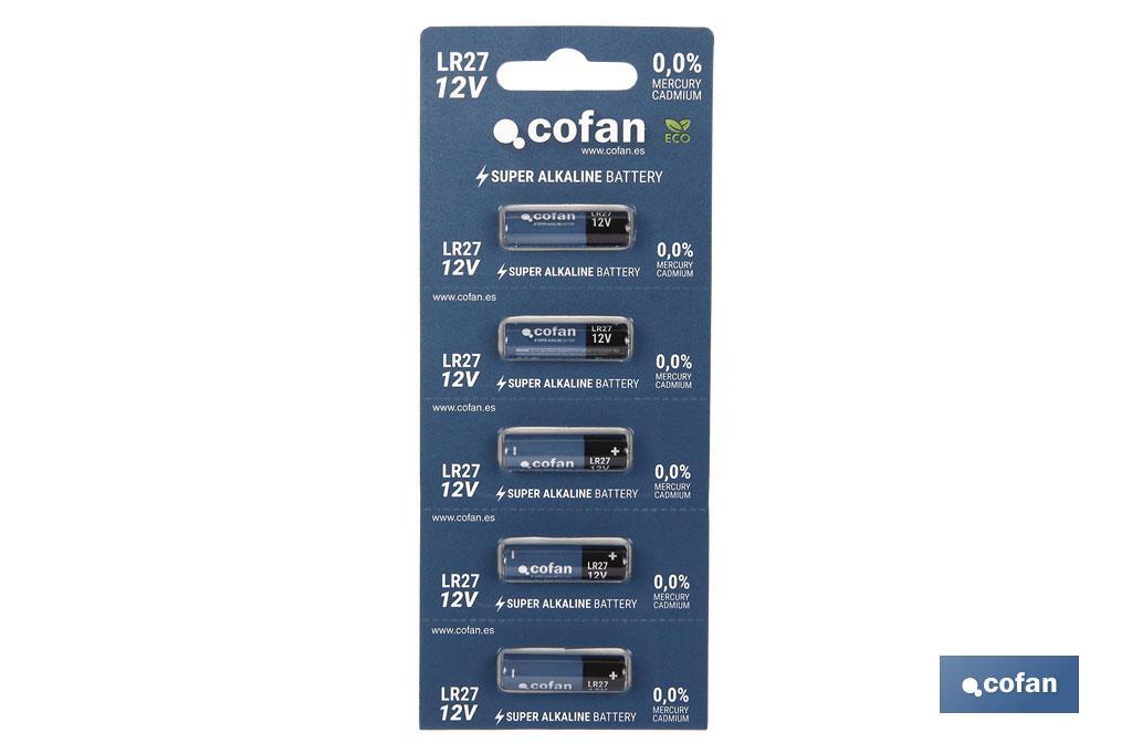 PILA ALCALINA LR27/12V VENTA UNITARIA (PACK: 5 UDS)