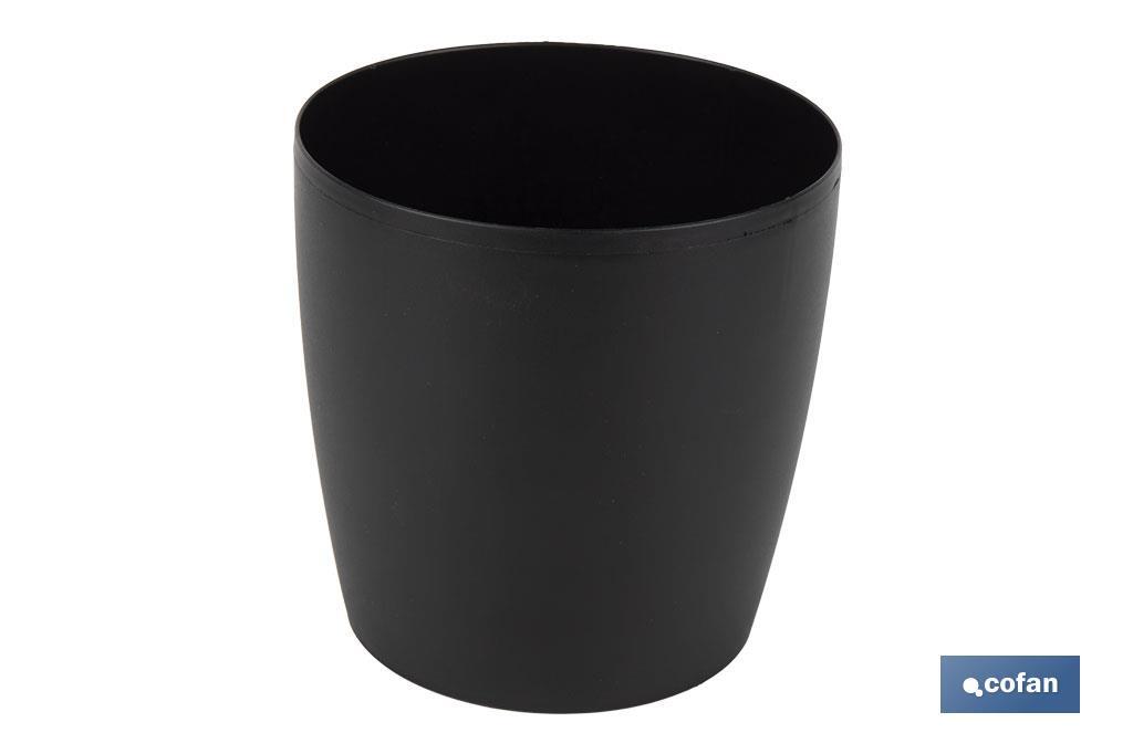 MACETA CAMELIA DE COLOR NEGRO 24,5 X 23,6 CM (PACK: 12 UDS)