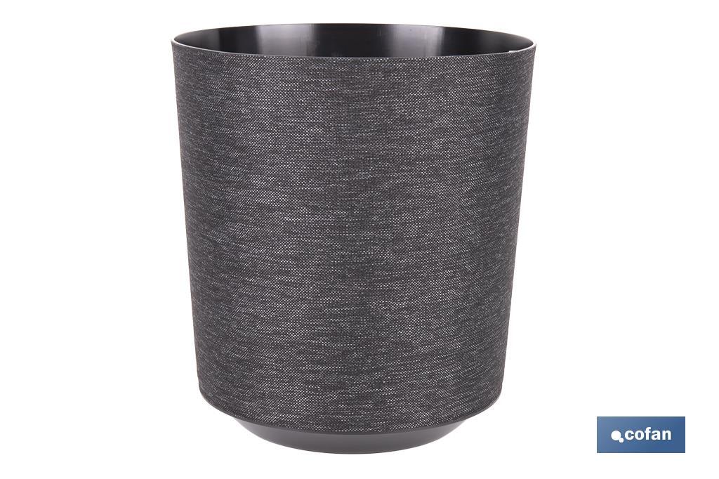 MACETA O MACETERO GAMA TEXTIL COLOR NEGRO PP Ø 254 X 269 MM 10,5 L VENTA UNITARIA (PACK: 1 UDS)