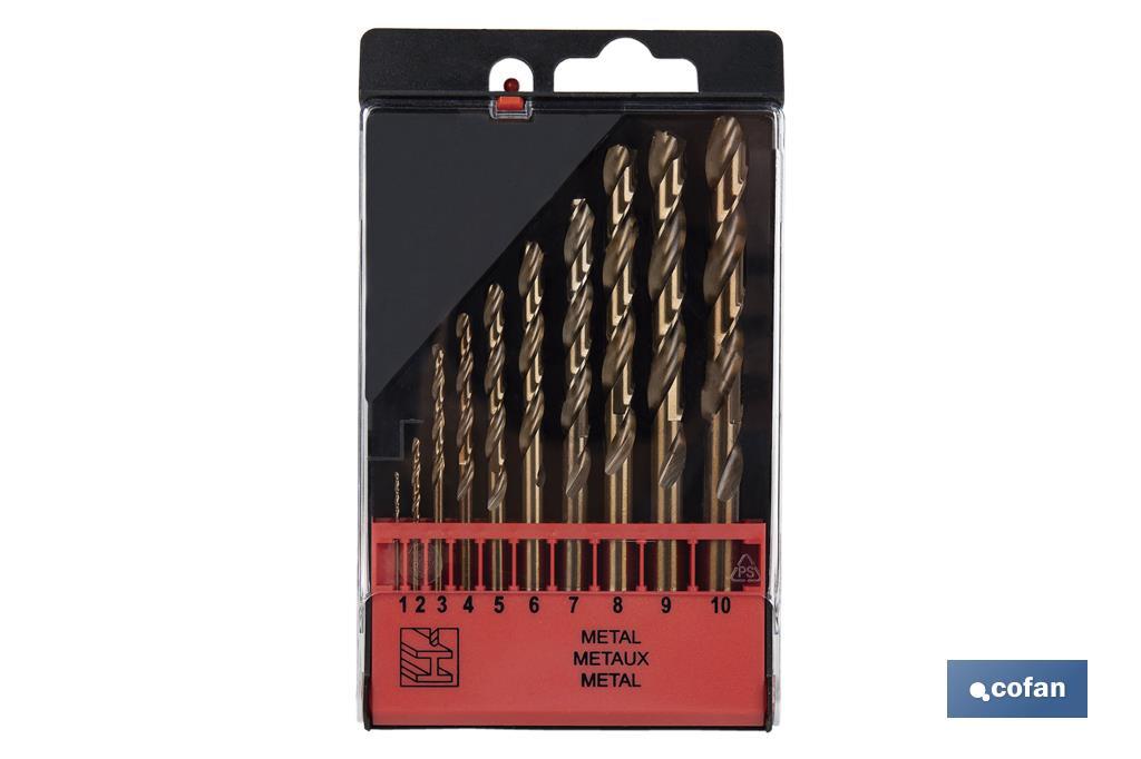 ESTUCHE BROCAS HSS-CO - MEDIDAS: 1 - 10 mm (10 pcs.) (PACK: 1 UDS)