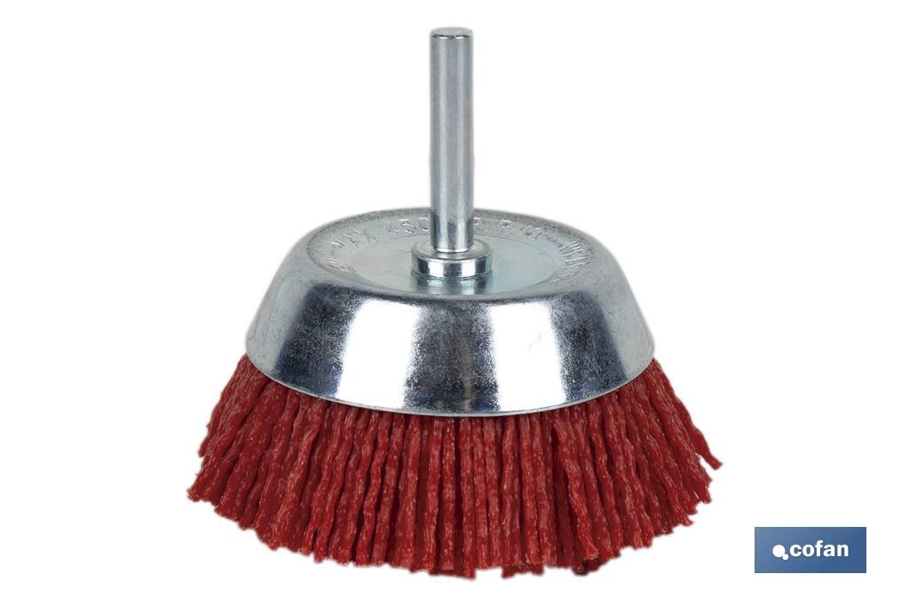 CEPILLO COPA DE NYLON 6 MM X Ø50