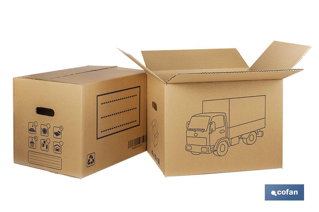 CAJA CARTON MUDANZA ASA TROQUEL. 40x30x30cm venta unitaria