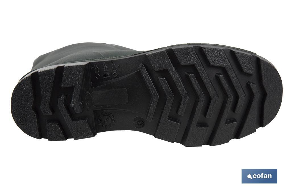 BOTA ALTA DE AGUA PVC VERDE TALLA 36