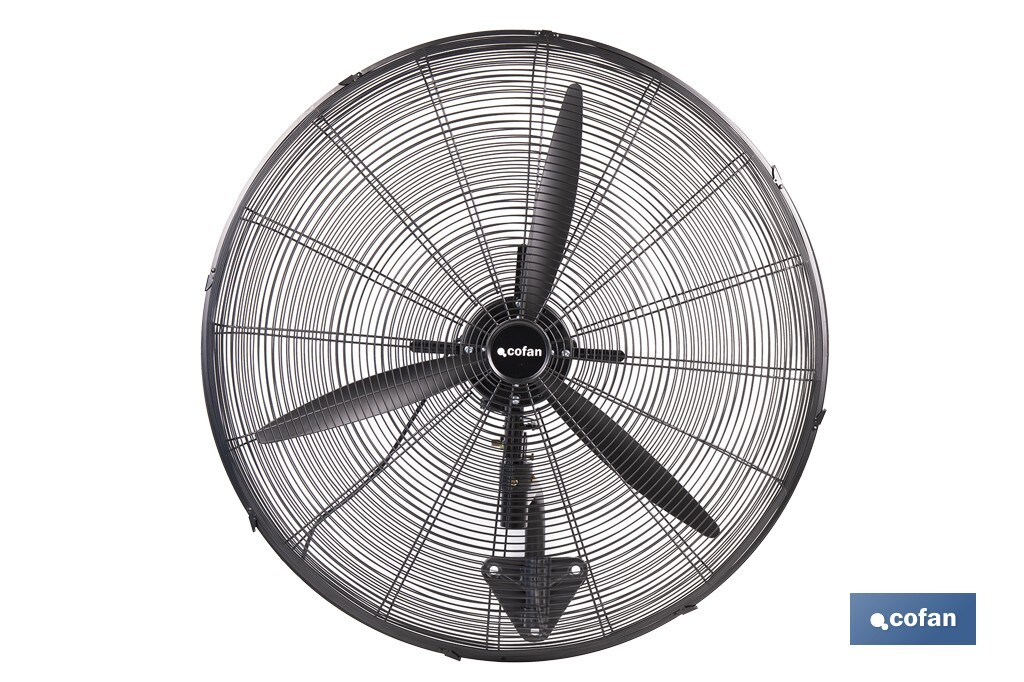VENTILADOR INDUSTRIAL DE PARED NEGRO Ø75 CM 200 W