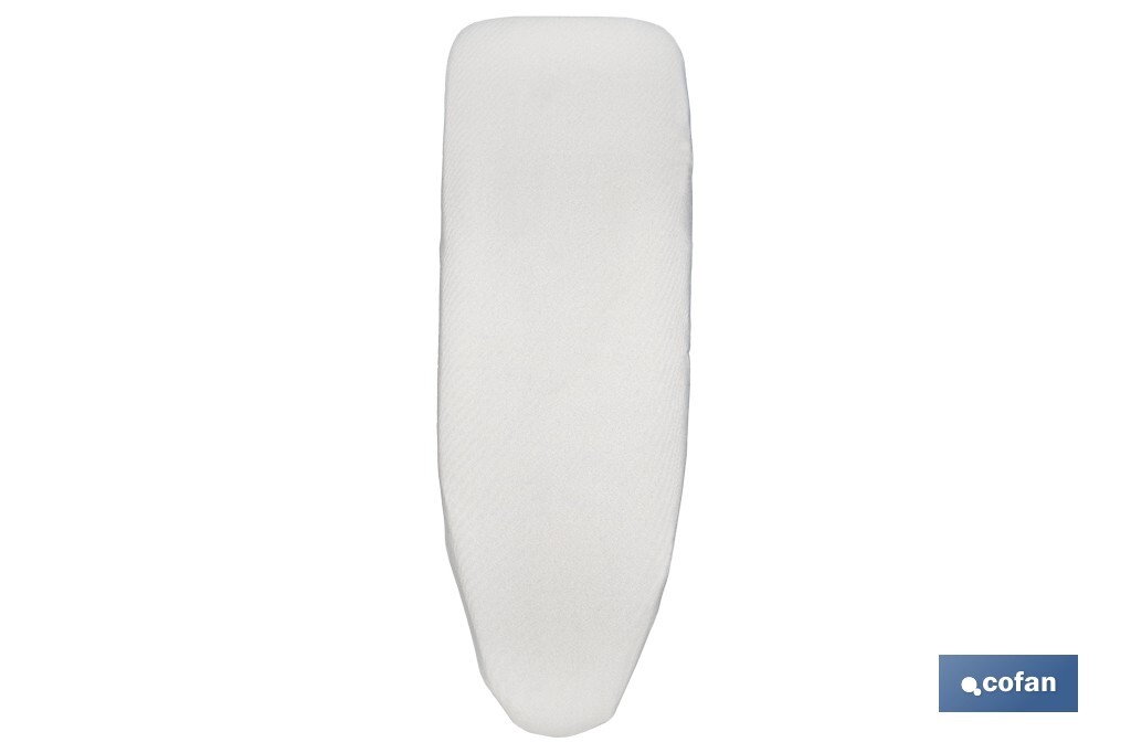FUNDA ACOLCHADA PARA TABLA DE PLANCHAR 135 X 53 CM  GRIS METALIZADO