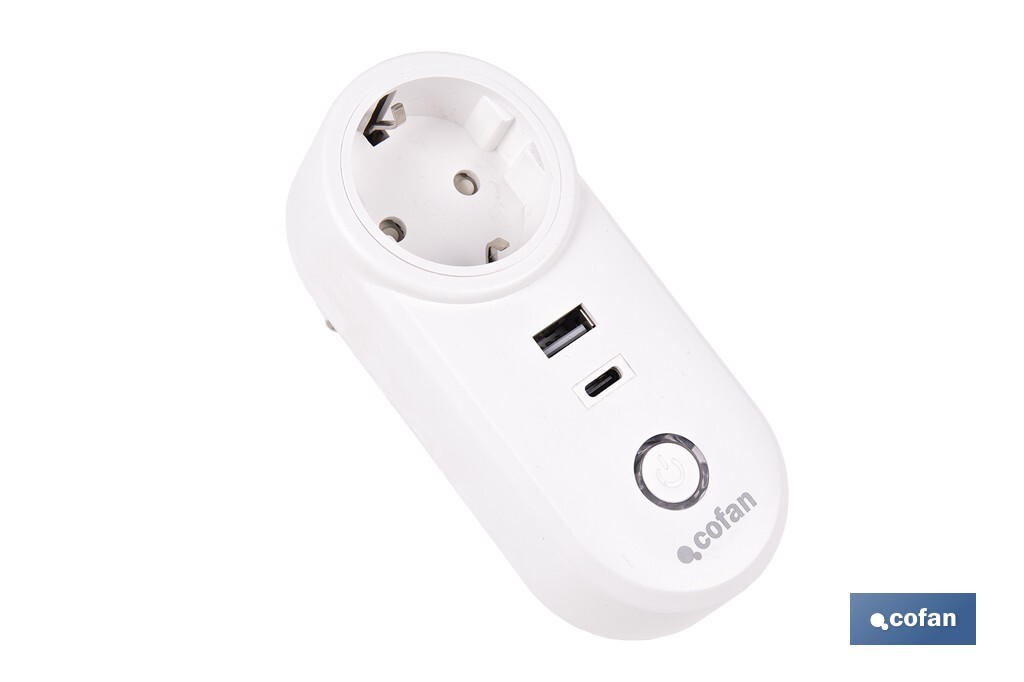ENCHUFE INTELIGENTE CON PUERTO USB Y TIPO C