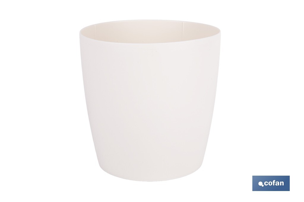 MACETA CAMELIA COLOR CREMA 18X17.8cm venta unitaria