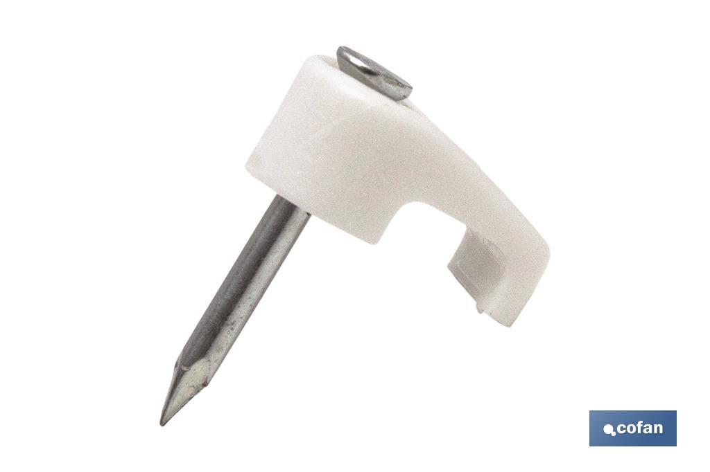 GRAPA PLÁSTICO CABLE PLANO 5.4X3.3MM