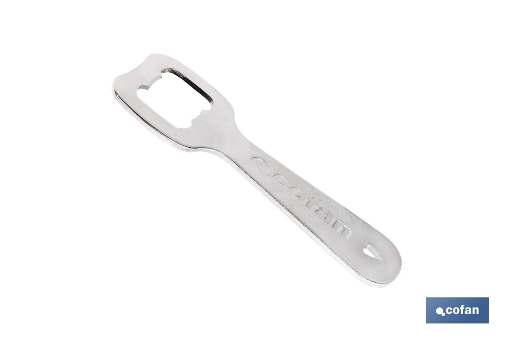 ABRIDOR DE BOTELLAS DE ACERO 10,5 X 4 CM (PACK: 1 UDS)