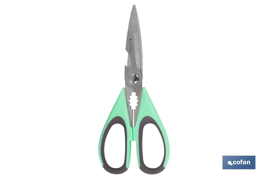TIJERAS VERDES DE ACERO INOX. MODELO SENA 22 CM (PACK: 1 UDS)