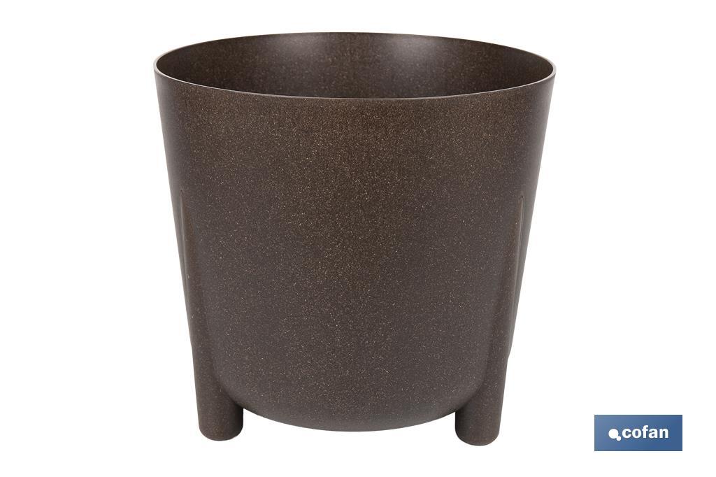 MACETA CON PATAS Y FILTRO DE DRENAJE COLOR CAFÉ WPC Ø 255 X 253 MM 8,1 L (PACK: 5 UDS)