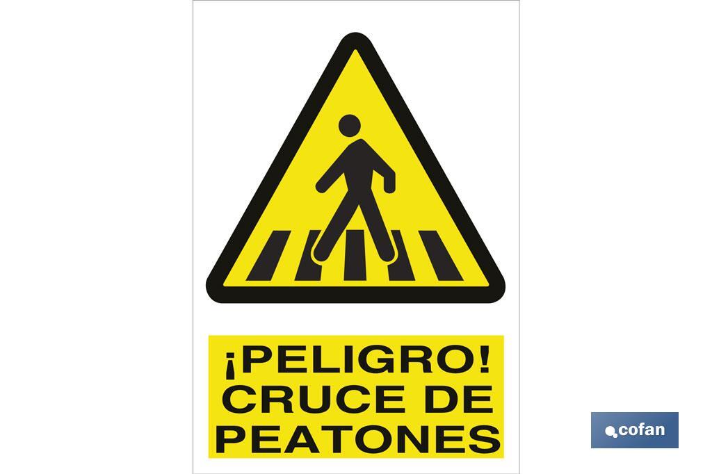 Peligro cruce de peatones