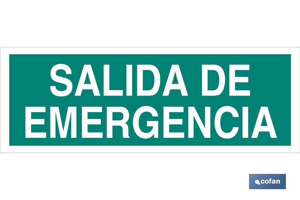 Salida de Emergencia Texto