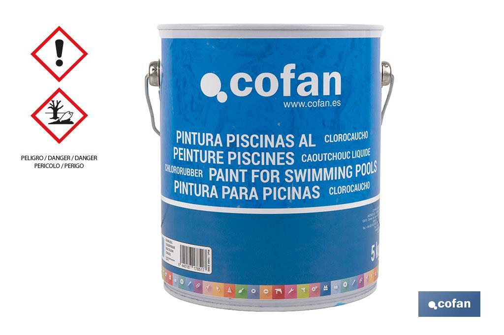 Pintura Piscinas Clorocaucho | Color Azul y Azul Oscuro | Capacidad 5 kg