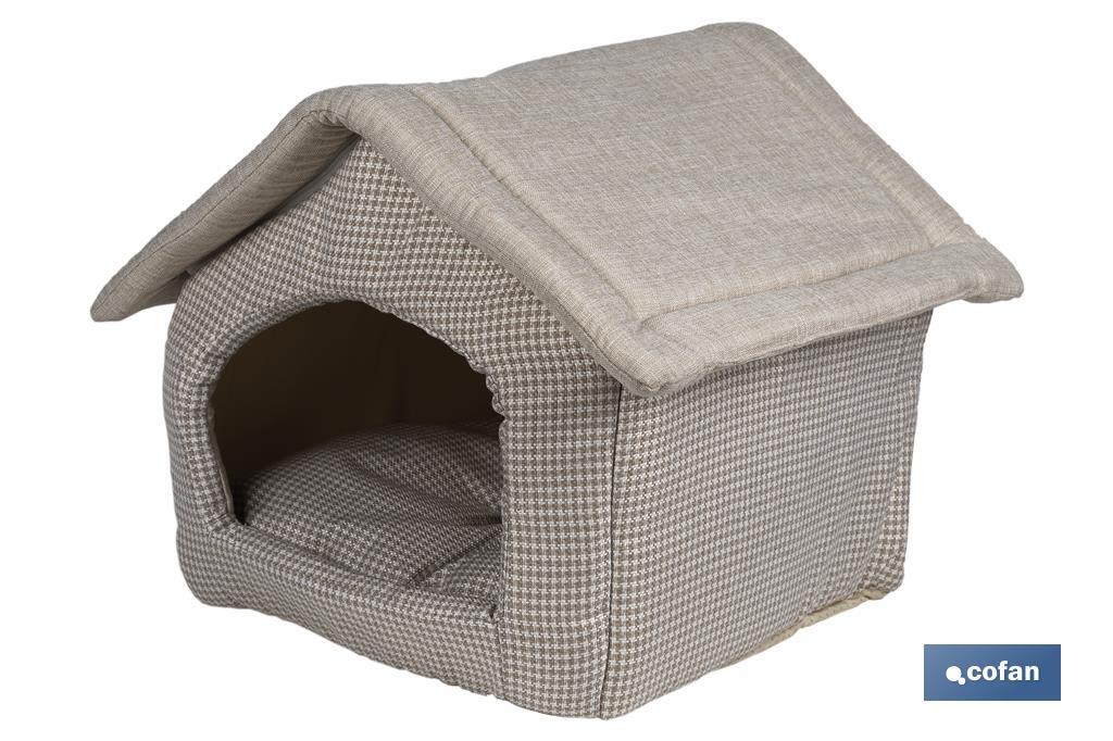 Casita de tela para Mascotas | Casa Portátil Lavable | Medida exterior: 47 x 39 x 42 cm