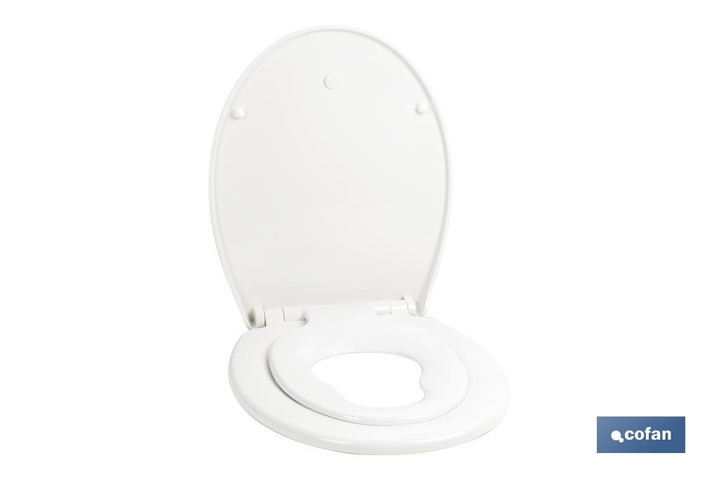 Tapa de WC familiar oval | Material: polipropileno | Cierre lento y silencioso